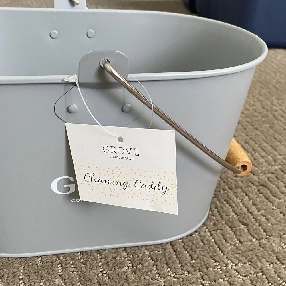 Grove Collaborative Gray Metal Cleaning Caddy